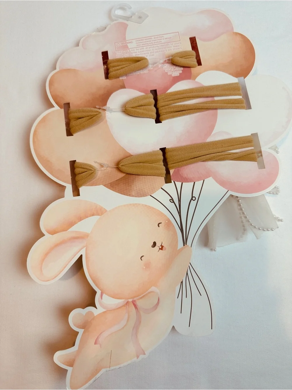 NWT Danbar Pink & Cream Floral & Bow Headbands 5 headbands